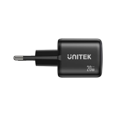 3. UNITEK 2X GAN WALL CHARGER USB-C & USB-A 20W BLACK