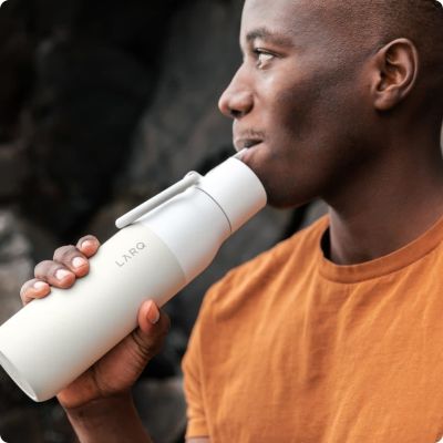 6. LARQ BFDGW074A Water Bottle Everyday Use, Fitness, Hiking 670 ml Stainless Steel White