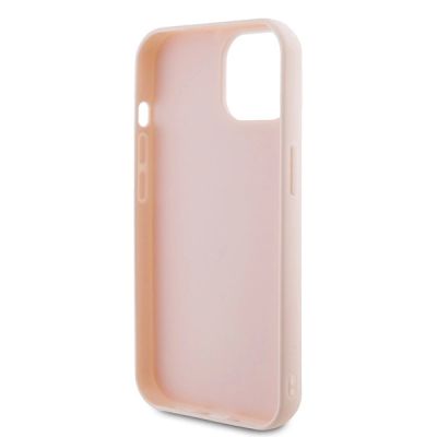 7. Karl Lagerfeld 3D Rubber Glitter Logo case for iPhone 15 Plus - pink