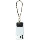 4. Guess GUOUCHSAMC4K Universal Hand Strap Case - Black Saffiano Chain 4G Charm