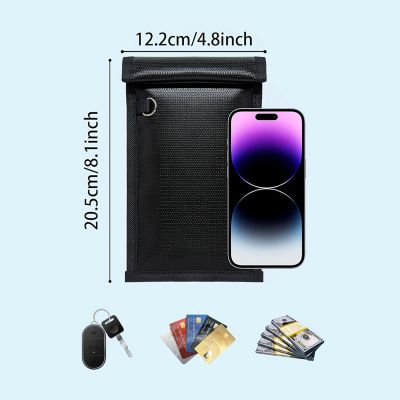 2. Fireproof RFID Phone Case OTN-27 with Signal Blocker 27x12.3 cm - Black