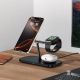 7. Tech-Protect QI15W-A45 3in1 Wireless Charger with MagSafe for Apple Devices - Black