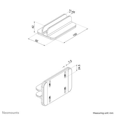 11. Neomounts NSLS300BLACK Laptop Stand Notebook Stand Black 43.2 cm (17")