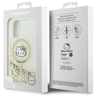 8. Hello Kitty Liquid Glitter Fever MagSafe iPhone 16 Case - Gold
