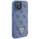 4. Guess GUHCP15SP4TDPB iPhone 15 6.1" blue/blue hardcase Leather 4G Triangle Strass