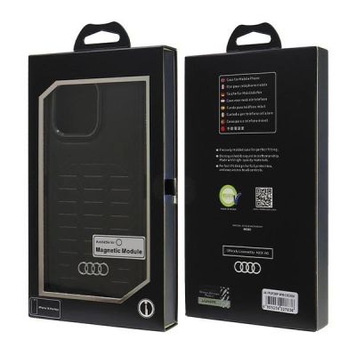7. Audi Synthetic Leather MagSafe iPhone 16 Pro Max 6.9" black/black hardcase AU-TPUPCMIP16PM-GT/D3-BK