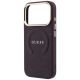 6. Guess Saffiano Peony & Ring MagSafe case for iPhone 17 Pro / 18 Pro - burgundy