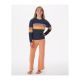 4. RIP CURL Melting Waves Crew Sweatshirt - Girl Navy Blue