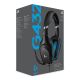 4. Logitech 981-000770 Headphones with Microphone (Black)