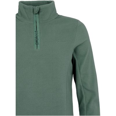 3. Women's long-sleeve 1/4-zip top PROTEST Mutez green