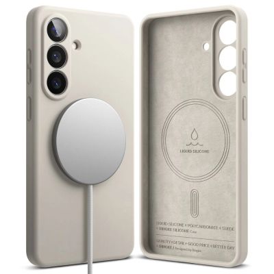 2. Ringke Silicone MagSafe Case for Samsung Galaxy S26+ - Beige