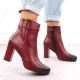 17. Women’s Red Insulated Block-Heel Ankle Boots M.Daszyński AF125-22