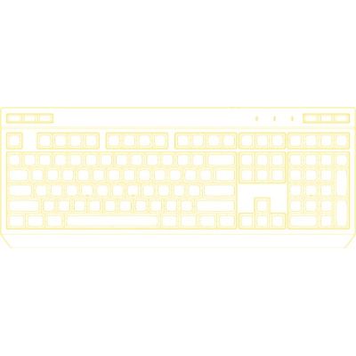 6. Hator Icefall white membrane gaming keyboard (black and white keys)