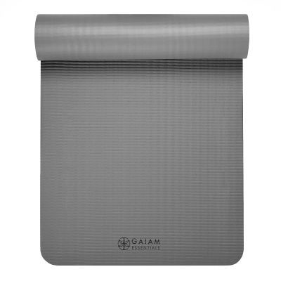 9. Gaiam 10mm Fitness Mat with Strap