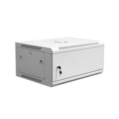 7. Wall-mounted network cabinet 19" 4U rack 600x450, solid door, gray, undivided, assembled, 60kg