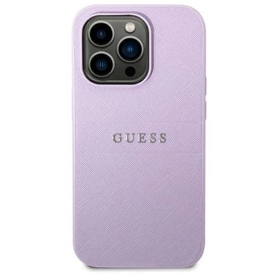 3. Guess Saffiano Strap Case for iPhone 14 Pro Max 6.7" - Purple