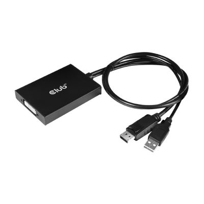 9. CLUB3D CAC-1010-A Cable Adapter 0.6m DisplayPort DVI-D + USB Black
