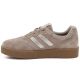 3. Women's beige leather platform sneakers S.Barski LR62-7107