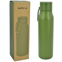 550 ML INSULATED BOTTLE WITH CARABINER, GREEN, STAMINA