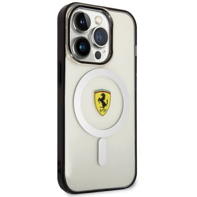 4. Ferrari FEHMP14LURKT iPhone 14 Pro 6.1" clear/transparent hardcase Outline Magsafe