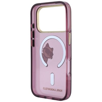 7. Karl Lagerfeld Peekaboo Logo MagSafe case for iPhone 18 Pro Max / 17 Pro Max - burgundy