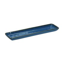 Set of 4 Concerto Blu Avio rectangular trays - Navy blue, 32 x 8 cm