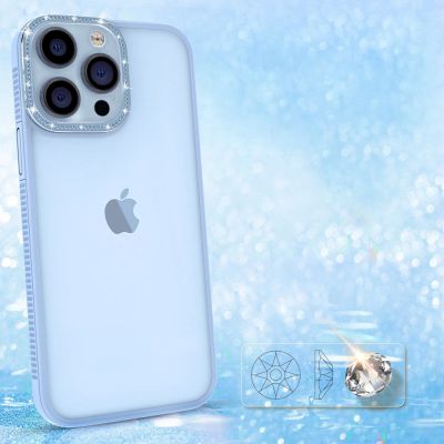 2. Kingxbar Sparkle Series case iPhone 13 Pro with crystals back cover blue
