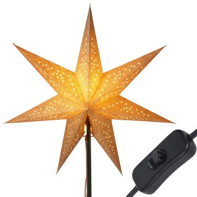 2. DECORATIVE STAR WITH LED ILLUMINATION, height: 65CM, CHAMPAGNE