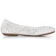 24. Rieker W RKR649 comfortable leather openwork shoes, white