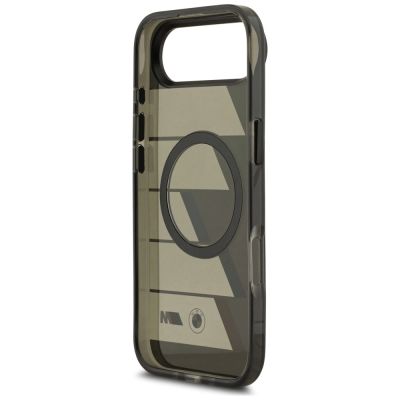 7. BMW M IML Metal Buttons Tricolor Lines MagSafe Case for iPhone Air - Gray