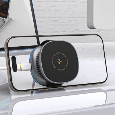 6. Dudao A11S 3-in-1 wireless charger, MagSafe-compatible, for smartphone, smartwatch and headphones – black