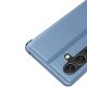 6. Clear View Case for Samsung Galaxy S25+ Cover with Flip - Blue