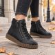 6. Comfortable black women’s wedge ankle boots Rieker Y4312-00