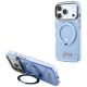 2. Guess IML Ring Stand 360 Script Metal Logo MagSafe Case for iPhone 17 Pro / 18 Pro - Light Blue