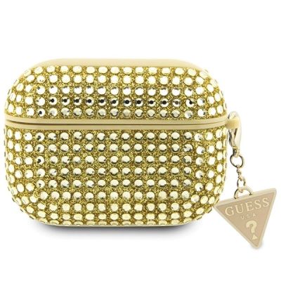 Guess Rhinestone Triangle Case for AirPods Pro 2 (2022/2023) - Gold
