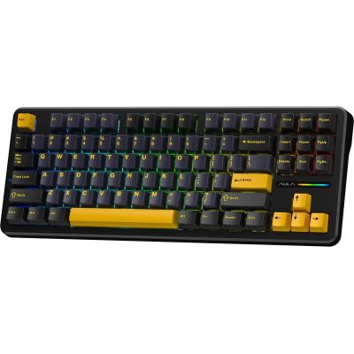 3. gasket F87 Thunder Black GrayWood switch RGB AULA keyboard