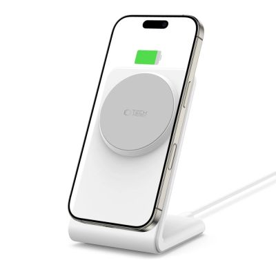 2. Tech-Protect QI15W-A38 MagSafe Wireless Charger - White