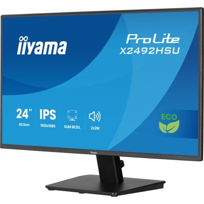 6. iiyama ProLite 24-inch Full HD IPS panel with narrow bezels on all sides and energy class B
