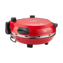 TEESA SUPREME FUN 1200W pizza oven, 400 degrees, two heating elements, red