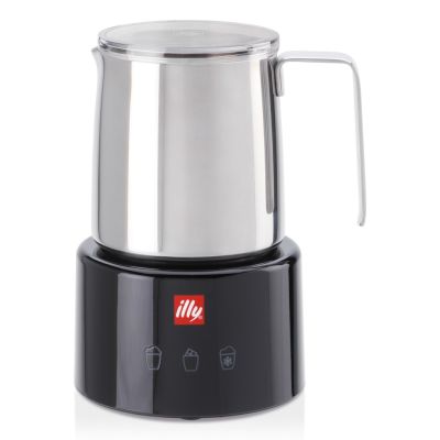 Illy 23760 Milk Frother/Warmer Black, Stainless Steel