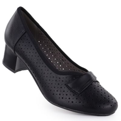 Women's openwork black pumps Jezzi 233-12