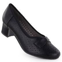 Women's openwork black pumps Jezzi 233-12