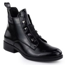 Women's patent leather black ankle boots S.Barski HY52-527