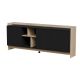PORTO 3D chest of drawers 190x38x77 oak/black