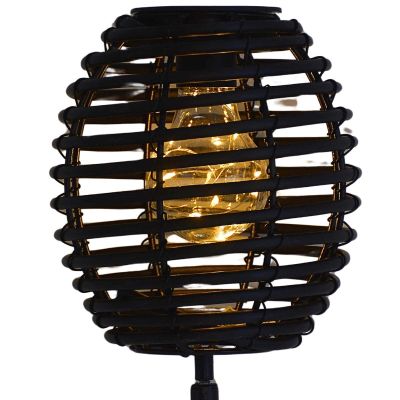 13. PROGARDEN BLACK RATTAN SOLAR BALL LAMP