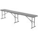 11. FOLDING CATERING BENCH 183X28X43CM GRAY