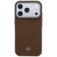 3. Mercedes Leather Semi Wrap Wood Effect MagSafe Case for iPhone 18 Pro / 17 Pro - Brown