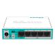 2. Mikrotik hEX lite router (RB750r2) Total Ethernet Ports:5; Architecture:MIPSBE; CPU core: 1