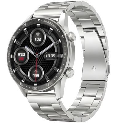 5. Smartwatch Gravity Silver Bracelet + Strap GT10-6