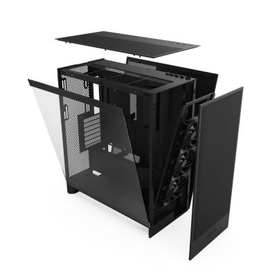 5. NZXT H7 FLOW MIDI TOWER CASE WITH WINDOW BLACK (2024)